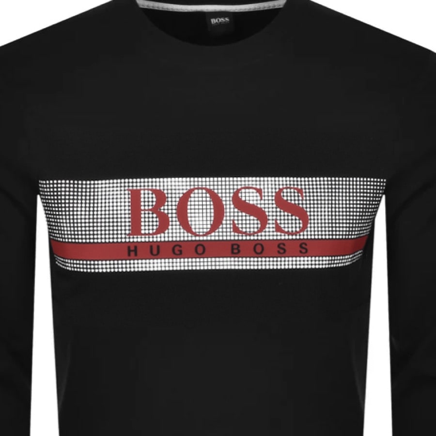 Alternative Image for ProductBOSS Bodywear Authentic Crew Neck Sweatshirt Black3